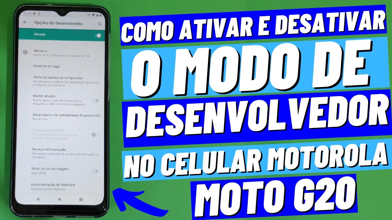 COMO ATIVAR E DESATIVAR O MODO DESENVOLVEDOR NO CELULAR MOTOROLA MOTO ...