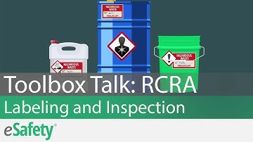 2 Minute Toolbox Talk: RCRA Labeling and Inspection Requirements