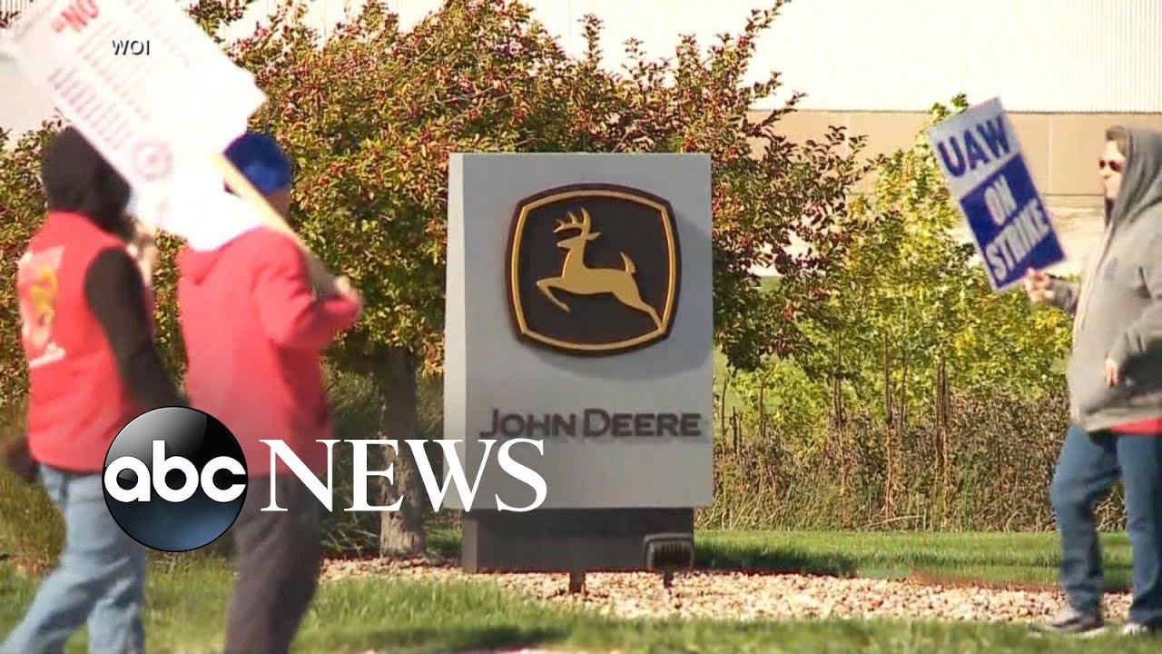 ABC News Live: John Deere workers on strike for 2nd day in a row