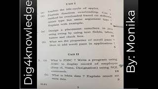 Reappear Advanced Java BTech Exam 2022 previous year question paper CSE306B 6th sem Reappear Only