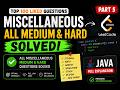 LeetCode Top 100 Liked: Miscellaneous Medium & Hard Questions Explained in Java | Part 5