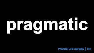 Pragmatic Definition
