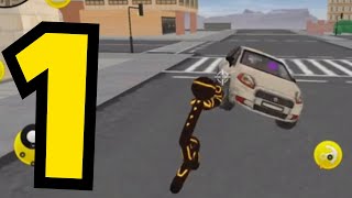 Amazing Neon Iron Stickman Rope Hero Gangstar City Game Gameplay Walkthrough - First Impressions screenshot 2