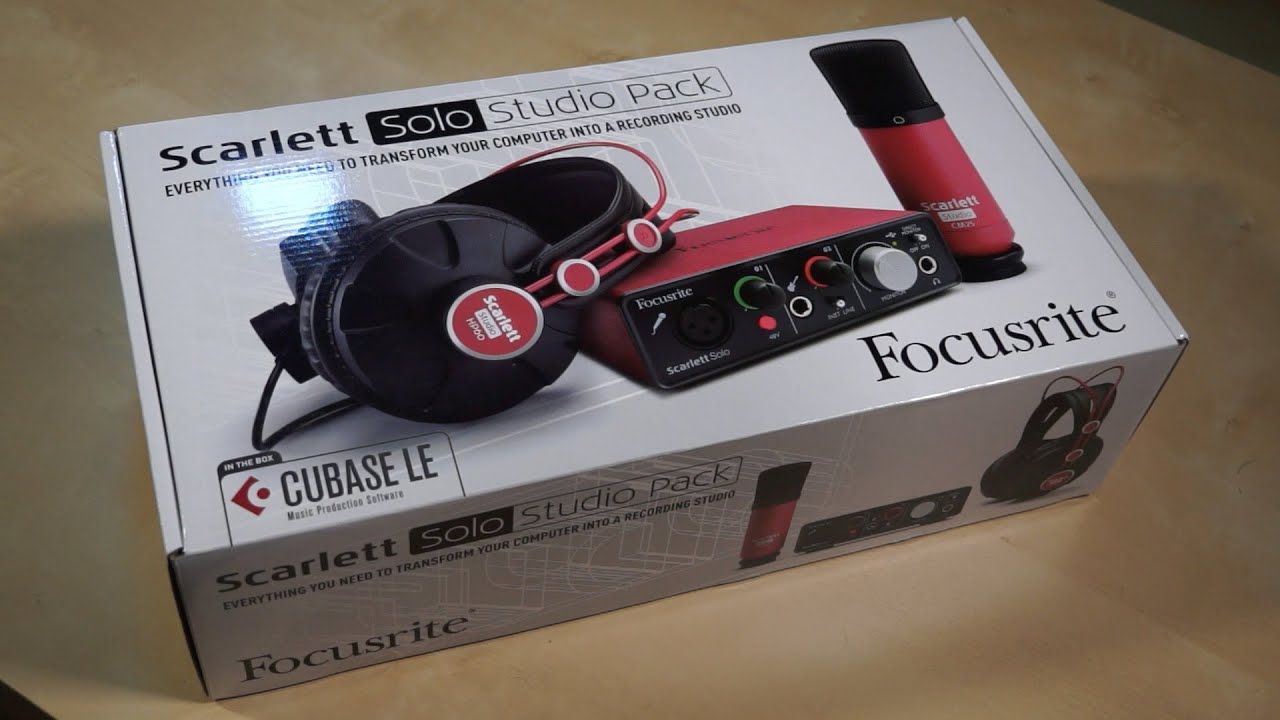 Focusrite Scarlett Solo Studio فتح صندوق YouTube