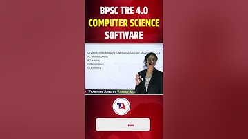 BPSC Tre 4.0 Computer Science SOFTWARE #QuizTime BPSC Computer Science Vacancy 2025#bpscvacancy2025