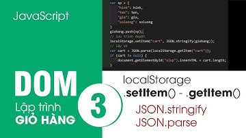Add to cart - localStorage - lập trình javascript