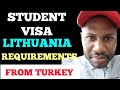 STUDY IN LITHUANIA|STUDENT VISA TO LITHUANIA AS A STUDENT FROM TURKEY.