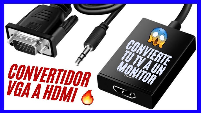 Conversor Adaptador HDMI a VGA Nictom Activo Con Audio Local