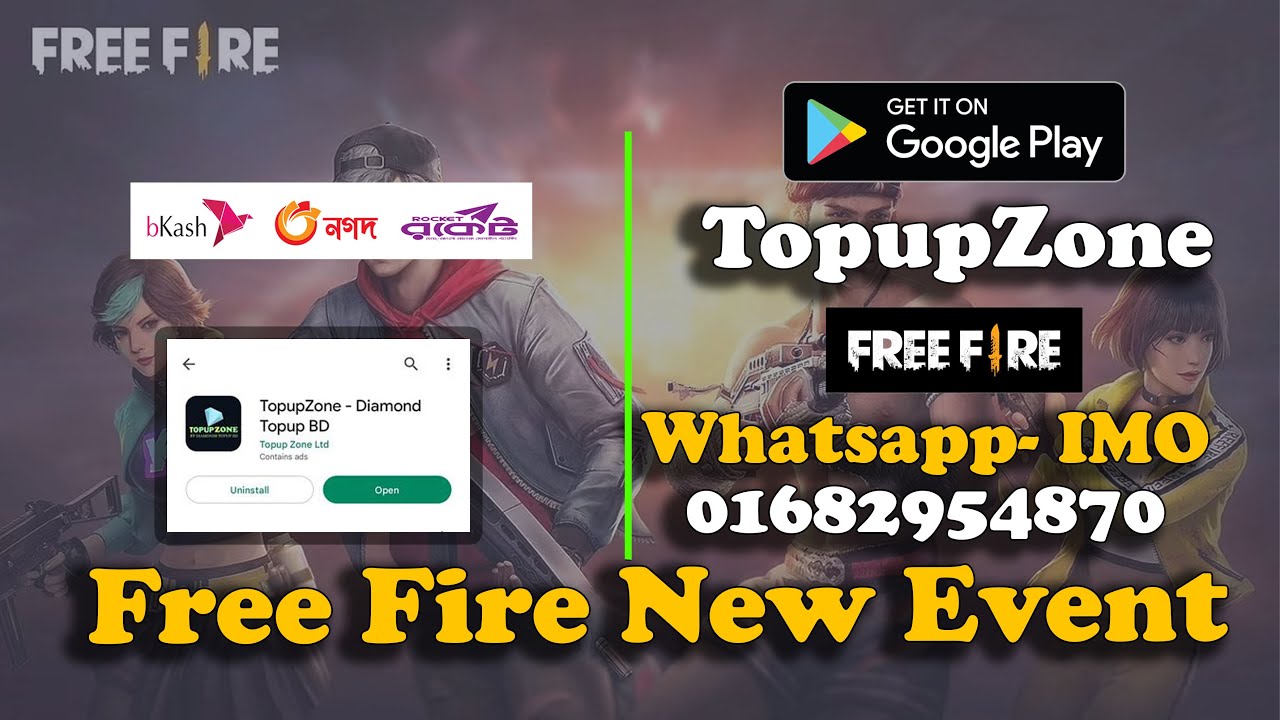 Free Fire New Bonus top-up Event – TopupZone