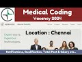 Episource Medical Coding Freshers Job in Chennai | Walk in Drive | Pharma Job in Tamil