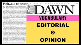 Dawn News English Vocabulary | Dawn Vocabulary CSS with Urdu meanings | English vocabulary CSS PMS