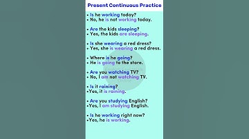 Present Continuous Questions & Answers | English Speaking Practice | Learn English