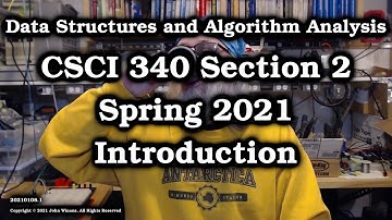 Introduction to NIU CSCI 340, Section 2,  Spring 2021