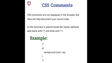 CSS Comments | #utechh #utechhkaksha #computer #shorts #short #shortvideo #shots #html #web #css