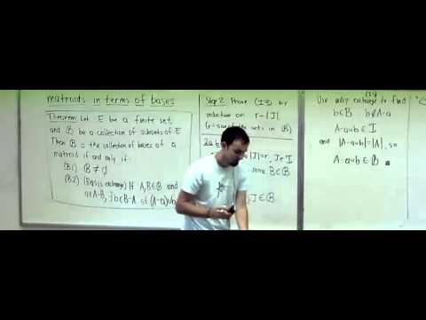 Lecture 5 Matroids Federico Ardila