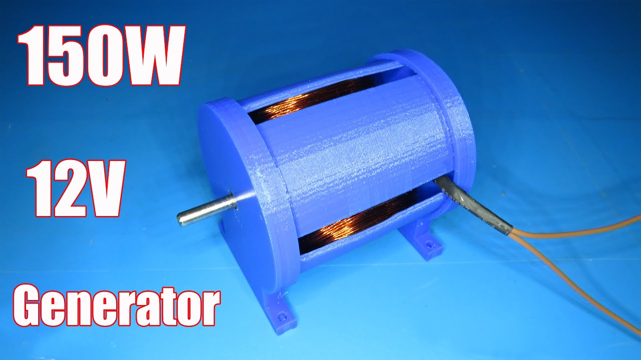 how-to-make-3d-printed-150w-generator-youtube