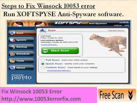 Fix Winsock 10053 Error to protect your System from further damage