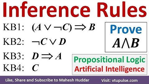 2. Given Knowledge Base Prove Statement using Inference Rules Artificial Intelligence Mahesh Huddar