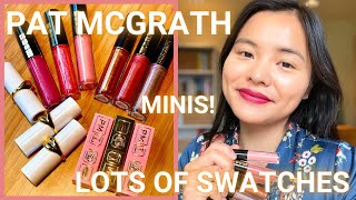 PAT MCGRATH MINI LIP PRODUCTS | Lots of Swatches!
