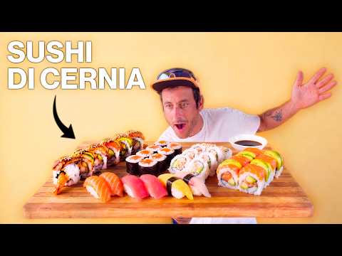 MANGIO IL SUSHI CON LA CERNIA CHE HO PESCATO!