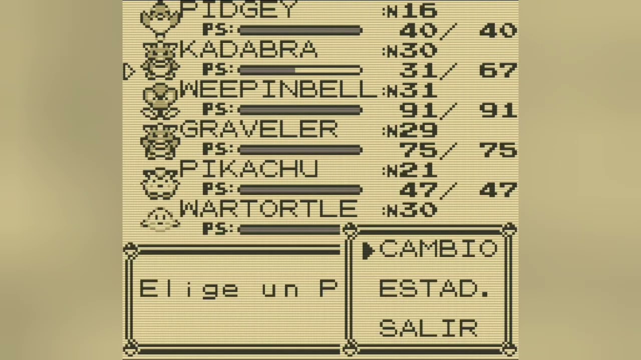 Pokemon Edición Azul (GB) Gameplay SC - #29 Gimnasio de Azulona