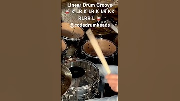 Linear Drum Groove 🥁 K LR K LR K LR KK RLRR L ​⁠@CodeDrumHeads