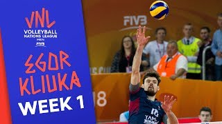 Egor Kliuka on fire! 22 Points against Japan | Volleyball Nations League 2019