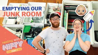 We Completely Emptied Our Junkroom To Make Room For Our Baby • Nesting With Nifty Pt. 1