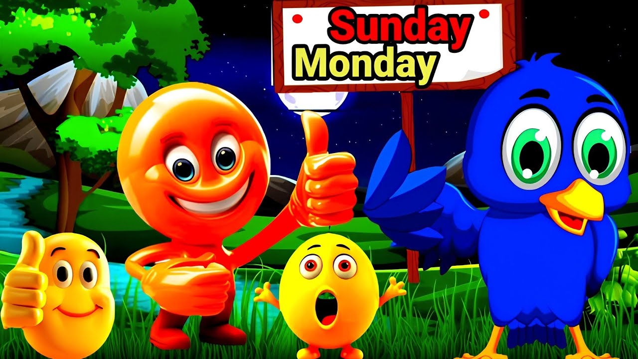 Sunday Monday Tuesday | Days of the Week | Learn Week Names in English ...