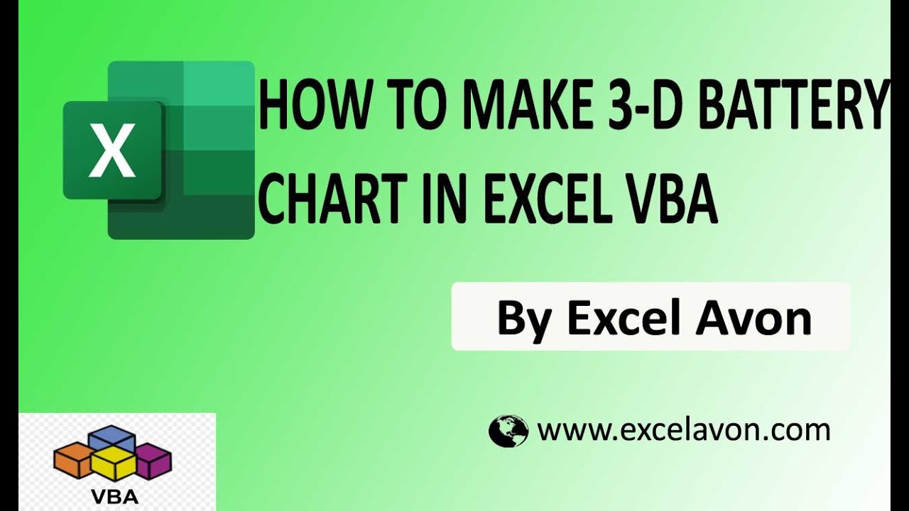 How to Make 3 D Battery Chart in Excel - YouTube