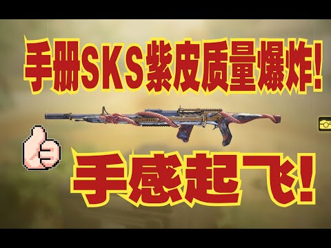 【使命召唤手游】手册SKS紫皮质量逆天！改模改鸡苗最好的SKS平民皮！火速参考配件！ #脚底抹了花生油