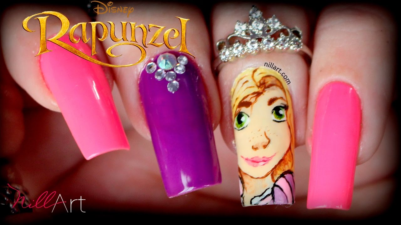 1. "Tangled" Nail Art Designs - wide 5