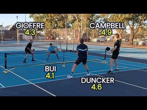 David Bui & Matt Gioffre VS Dillon Campbell & Tom Duncker | 4.5+ Doubles Pickleball Rec Game