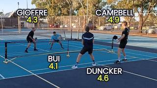 High-Level 4.5+ Doubles Pickleball | Bui, Gioffre, Campbell & Duncker Face Off