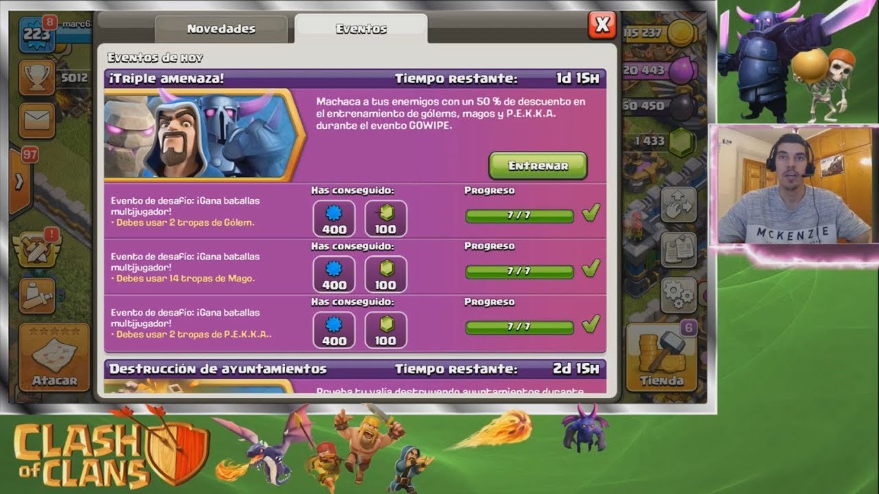 CoC Evento GoWiPe explico tres 100% y mi defensa derrotada
