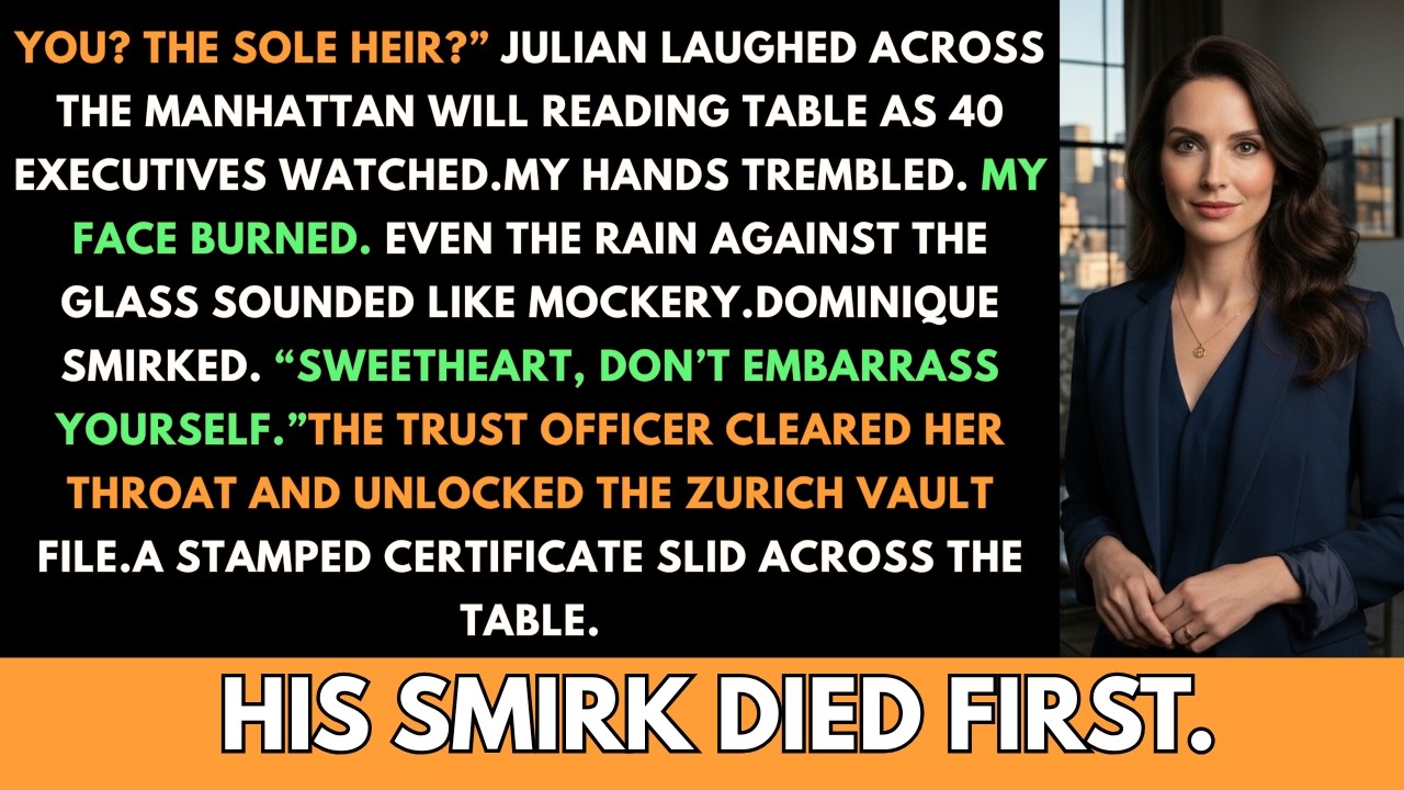 They Laughed When I Said I Was The Sole Heir — Until The Zurich Vault Door Opened...
