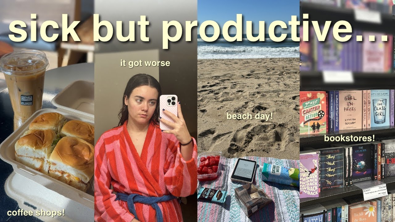 Пытаюсь оставаться продуктивным, будучи больным 🤒☕️📚 Пляжный отдых, книжные магазины и уютные коф...