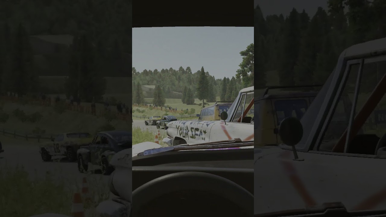 Wreckfest - Drivers Seat A Lap of Firwood Motocenter Rally Circuit Reverse 