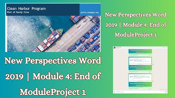 New Perspectives Word 2019 | Module 4: End of Module Project 1 #newperspectivesword2019 #module4