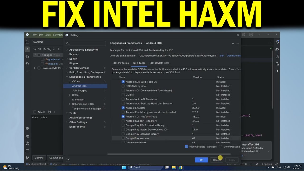 How To Fix Intel HAXM is required to run this AVD in Android Studio ...