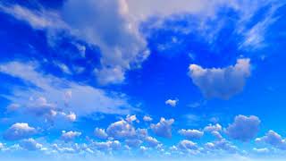 Deep Blue Sky Effect background Video Clouds Moving Time Lapse Footage