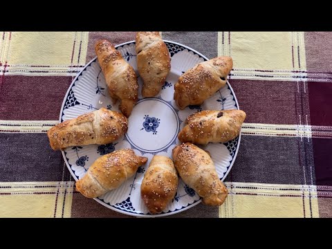 HOW TO MAKE DELICIOUS CROISSANTS 🥐 with raisins for breakfast very fast