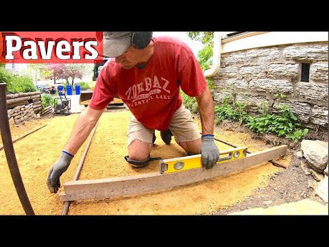 Installing Brick pavers -start to finish day2