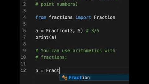 It is also possible to use fractions in your Python programs. Not just floating-point numbers