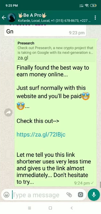 How to open za.gl links