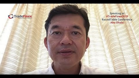 Tadashi Yoshida at Tradefinex2019 Round Table Conference, Abu Dhabi.