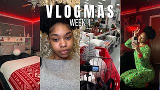 PREPPING FOR THE HOLIDAYS | christmas shopping, decorating my room, gym… | VLOGMAS WEEK 1