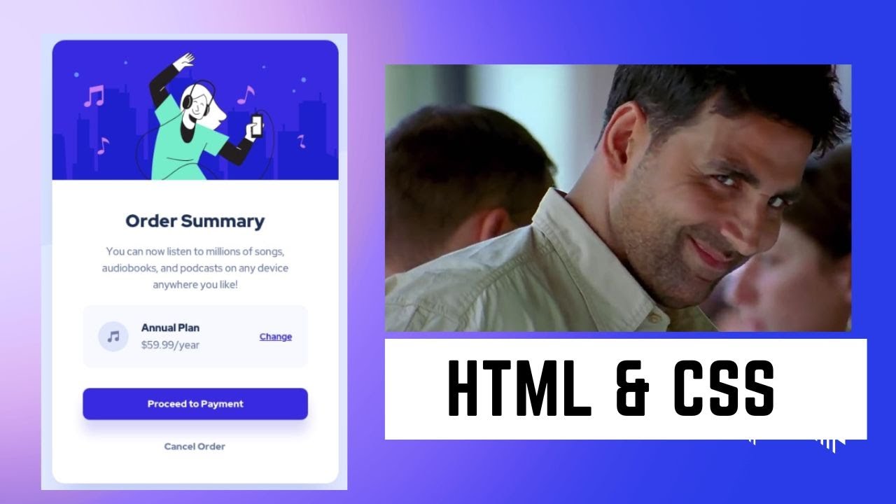 HTML Card Design in Bangla! Order summary card! - YouTube