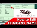 Change company name in tallyerp 9  change company details  tally tutorial in hindi 