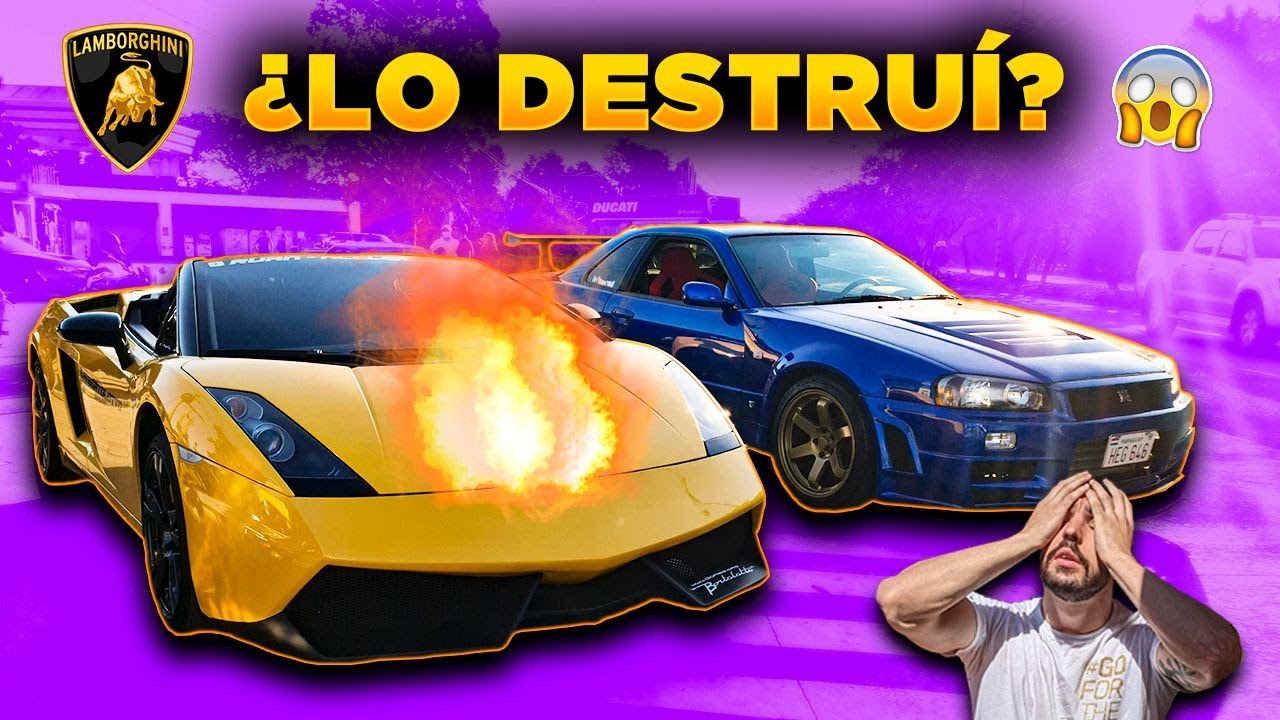 SKYLINE R34 VS LAMBORGHINI (SALIÓ MAL)😖|  ACELERAUTO
